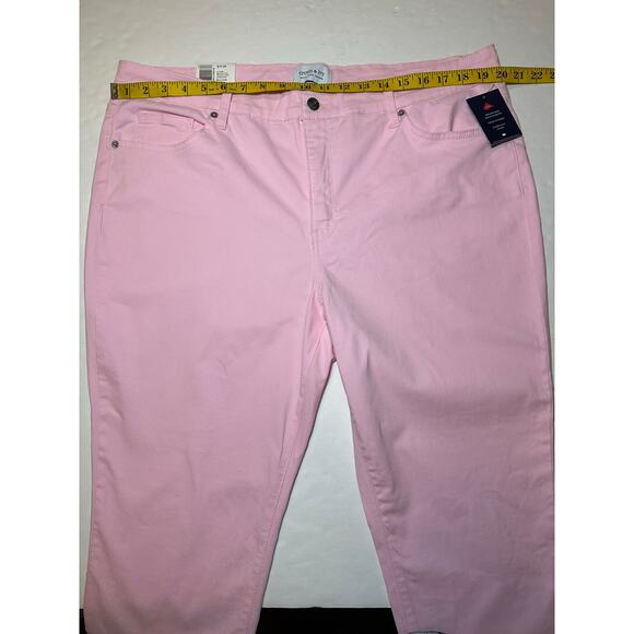 Crown And Ivy Jeans Women’s 16W Meadow Pink High Rise Skinny Denim Stretch - Picture 4 of 10